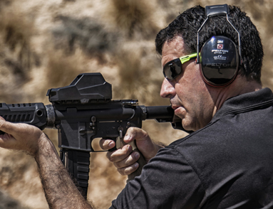 CEO and Co-Founder Lt. Col. (Ret.) Mikey Hartman of the IDF and MH1 Red Dot Reflex Sight.