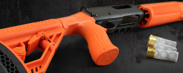 Adaptive Tactical 'Less Lethal Orange’ EX Performance Forend and Adjustable Stock for the Remington 870
