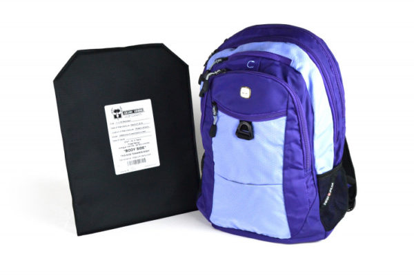 Ammunition Depot SwissGear Travel Backpack with Hybrid IIIA Soft Armor in Lilac.