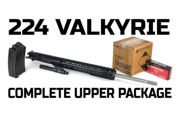 RF 22" Complete Upper in .224 Valkyrie with 15" MHR and Pepper Pot Brake, magazines and Federal ammunition.
