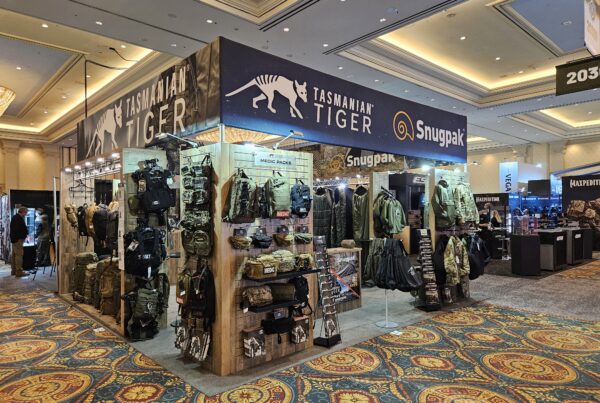 THE TASMANIAN TIGER® SHOT SHOW BOOTH WAS WELL ATTENDED BY CUSTOMERS AND SAW AN INCREASE IN ORDERS.