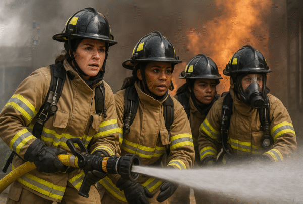 three women firefighters