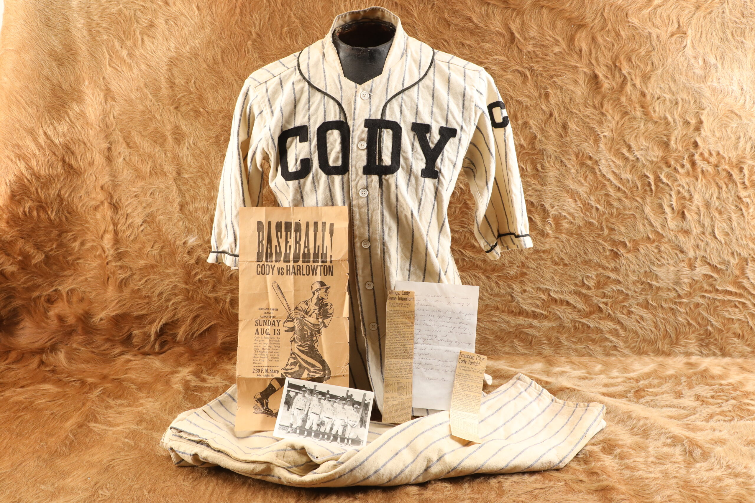 Historic 1930s Cody Dogies Semi-Pro Baseball Uniform