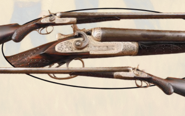 1351 Paul Walker’s Janssen Sons & Co ICIC Belgium Steel Side by Side SX5 Hammer Shotgun, Serial Number 9063