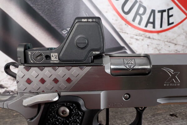 close up of Multi-Sight MAX System on gun