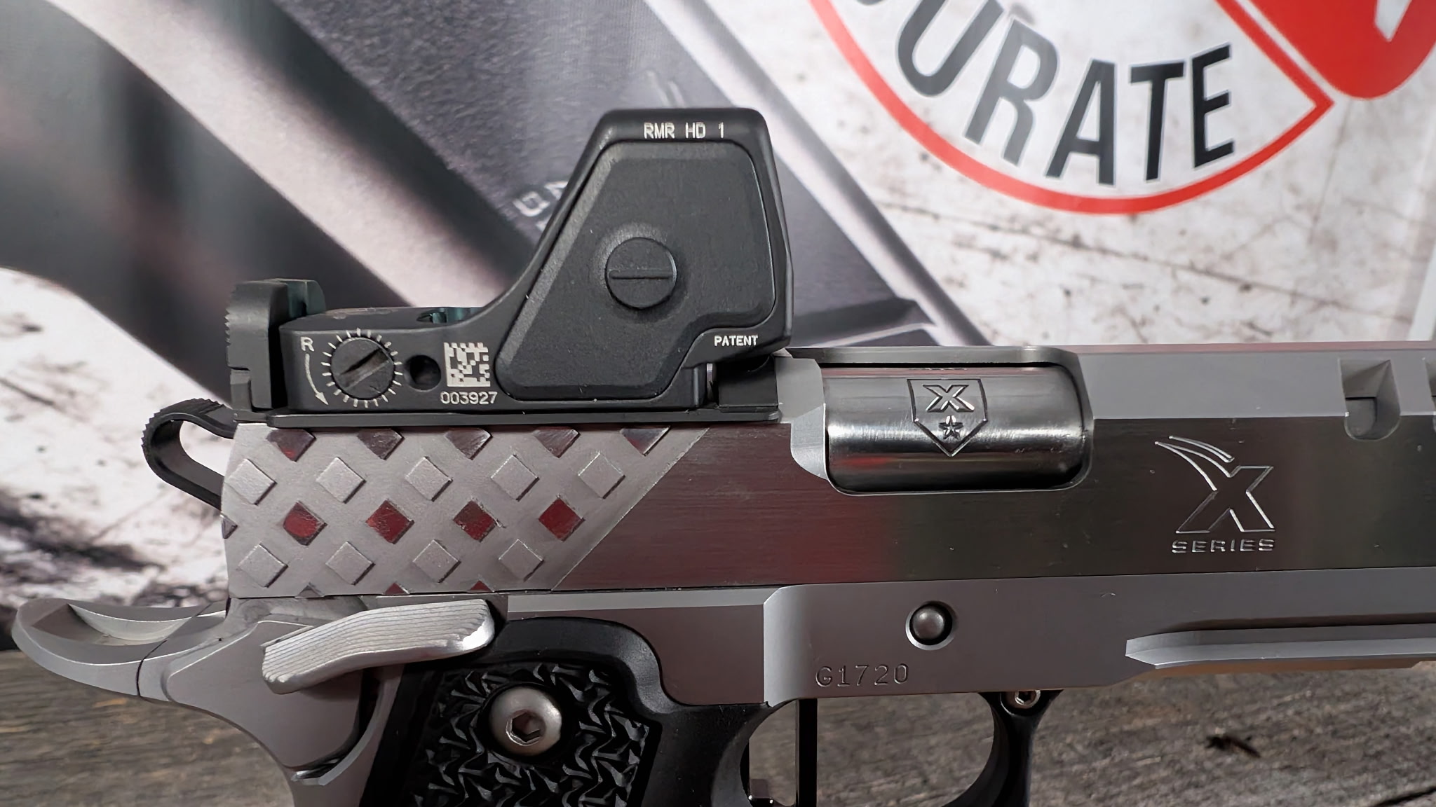 close up of Multi-Sight MAX System on gun