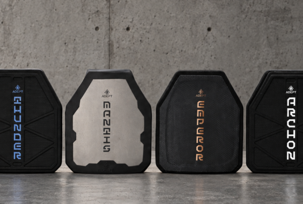 full plate line up of 6 rifle plates from Adept Armor