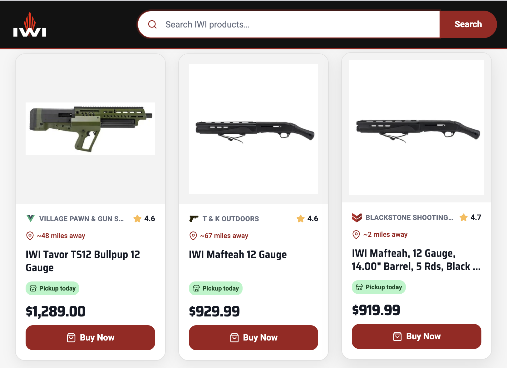 screenshot of IWI inventory on Gun Made