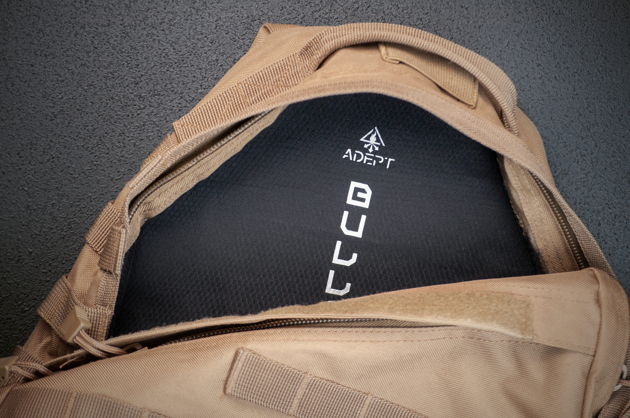 bulletfoam Torso Pad in a backpack